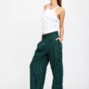 NYC PANT - GREEN PINSTRIPE