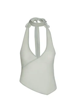 RENDEZVOUS HALTER TOP - SAGE -Tops To Bottoms Sales 02 05 23 LIONESS GM MAY Ghost Mannequin MAY 015