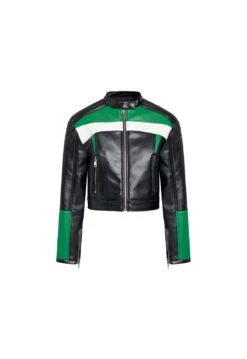 NUEVE BIKER JACKET - GREEN 12 NUEVE BIKER JACKET - GREEN -Tops To Bottoms Sales 02 05 23 LIONESS GM MAY Ghost Mannequin MAY 053