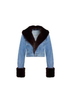 SMOKESHOW DENIM JACKET - DUKE BLUE -Tops To Bottoms Sales 02 05 23 LIONESS GM MAY Ghost Mannequin MAY 055