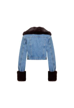 SMOKESHOW DENIM JACKET - DUKE BLUE -Tops To Bottoms Sales 02 05 23 LIONESS GM MAY Ghost Mannequin MAY 057