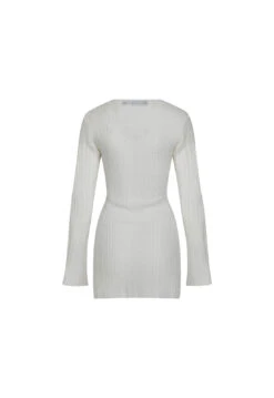 COYOTE KNIT DRESS - PORCELAIN -Tops To Bottoms Sales 02 05 23 LIONESS GM MAY Ghost Mannequin MAY 059