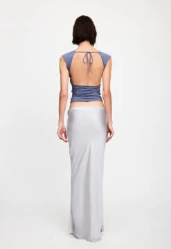 UNO TIE TOP - SLATE -Tops To Bottoms Sales 07 12 22 LIONESS JAN Kristel JAN 1063