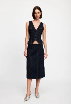 CAMELIA FARHOODI X LIONESS - BATROUN VEST -Tops To Bottoms Sales 07 12 22 LIONESS JAN Kristel JAN 1136