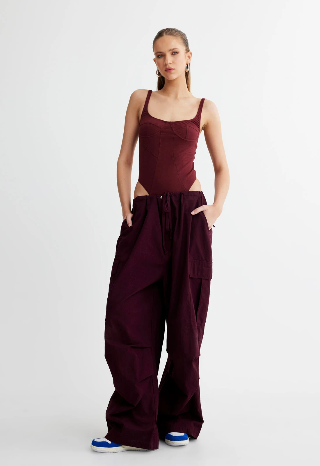 JE TAIME BODYSUIT - BURGUNDY 1 JE TAIME BODYSUIT - BURGUNDY