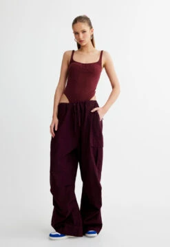 JE TAIME BODYSUIT - BURGUNDY 8 JE TAIME BODYSUIT - BURGUNDY -Tops To Bottoms Sales 10 05 23 LIONESS eCOMM SERENA ReShoots Immediate 071