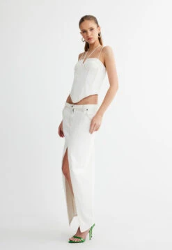 DEL GATO CORSET - PEARL -Tops To Bottoms Sales 10 05 23 LIONESS eCOMM SERENA ReShoots Immediate 450copy