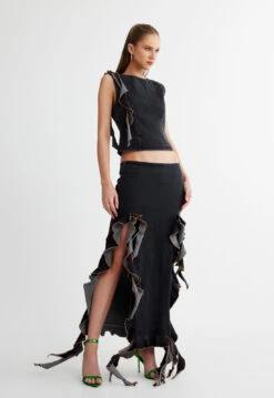 RENDEZVOUS TOP - CHARCOAL -Tops To Bottoms Sales 10 05 23 LIONESS eCOMM SERENA ReShoots Immediate 519copy