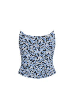 FAME CORSET - BLUE FLORAL -Tops To Bottoms Sales 11 04 23 LIONESS APR GM GhostMannequins APR 019