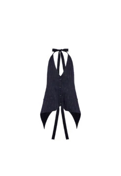 HILLS HALTER - NAVY PINSTRIPE -Tops To Bottoms Sales 11 04 23 LIONESS APR GM GhostMannequins APR 041 2