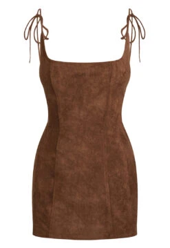 DIEZ MINI DRESS - RUSSET -Tops To Bottoms Sales 11 10 22 LIONESS OCT Ghost Mannequin GM OCT 390