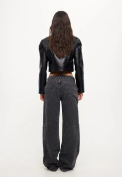 NUEVE BIKER JACKET - BLACK/BLUE -Tops To Bottoms Sales 12 07 23 LIONESS eCOMM ReSHOOTS Robbie RESHOOTS 376