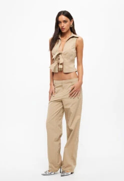 ALLURE TIE TOP - TAUPE -Tops To Bottoms Sales 15 05 23 LIONESS eCOMM JUNE JUNE 119 d2f8dda8 f567 4fc2 9f05 4267b0549785