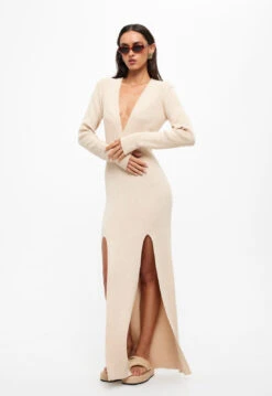OPULENCE MAXI DRESS - BEIGE -Tops To Bottoms Sales 15 05 23 LIONESS eCOMM JUNE JUNE 680 f52309e5 8172 4be6 aec7 e83eaa2c7ee9