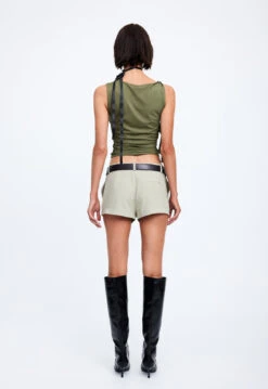 LION'S DEN MINI SHORTS - SAGE -Tops To Bottoms Sales 19 12 22 LIONESS eCOMM FEB FEB 506