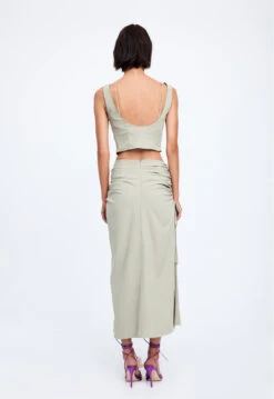 LE PARIS MIDI SKIRT - SAGE -Tops To Bottoms Sales 19 12 22 LIONESS eCOMM FEB FEB 952 1ae7d362c0884a45945591cd4d366d14