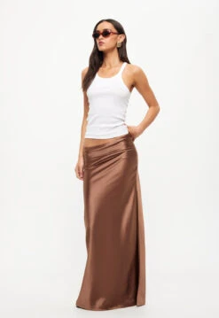 DEVON MAXI SKIRT - RUSSET