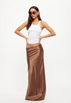 DEVON MAXI SKIRT - RUSSET -Tops To Bottoms Sales 24 05 23 LIONESS ReShoots Roberta Reshoots 1039
