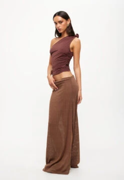 GHAURI MAXI SKIRT - CHESTNUT
