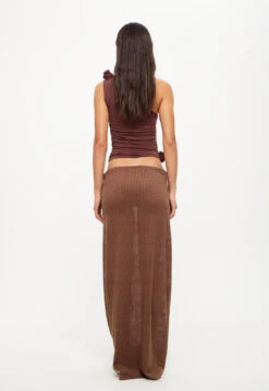 GHAURI MAXI SKIRT - CHESTNUT -Tops To Bottoms Sales 24 05 23 LIONESS ReShoots Roberta Reshoots 1202
