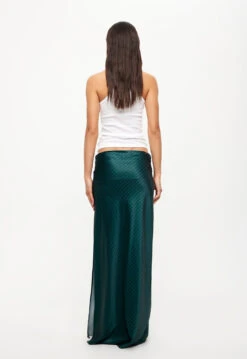 DEVON MAXI SKIRT - GREEN PINSTRIPE -Tops To Bottoms Sales 24 05 23 LIONESS ReShoots Roberta Reshoots 1259