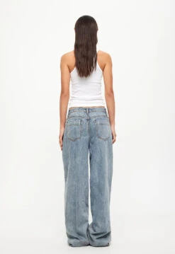 EIVISSA BAGGY JEAN - FADED DENIM -Tops To Bottoms Sales 24 05 23 LIONESS ReShoots Roberta Reshoots 217