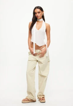 FOUNTAIN TAILORED PANT - BEIGE -Tops To Bottoms Sales 24 05 23 LIONESS ReShoots Roberta Reshoots 359