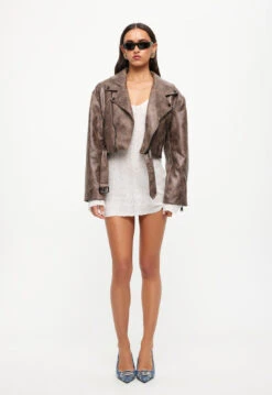 STATEN ISLAND JACKET - CHOCOLATE -Tops To Bottoms Sales 24 05 23 LIONESS ReShoots Roberta Reshoots 386