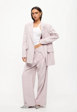 NYC BLAZER - PINK PINSTRIPE -Tops To Bottoms Sales 24 05 23 LIONESS ReShoots Roberta Reshoots 443