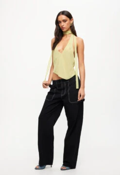 FOUNTAIN TAILORED PANT - ONYX -Tops To Bottoms Sales 24 05 23 LIONESS ReShoots Roberta Reshoots 534