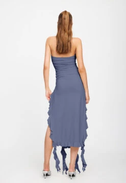 RENDEZVOUS STRAPLESS DRESS - SLATE -Tops To Bottoms Sales 25 01 23 LIONESS ReShoots Serena RESHOOTS 1039