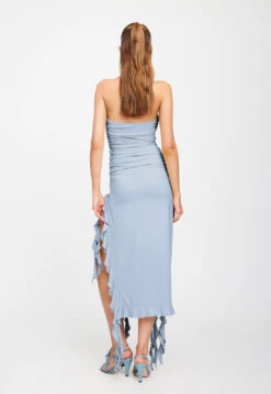 RENDEZVOUS STRAPLESS DRESS - BLUE 11 RENDEZVOUS STRAPLESS DRESS - BLUE -Tops To Bottoms Sales 25 01 23 LIONESS ReShoots Serena RESHOOTS 1094