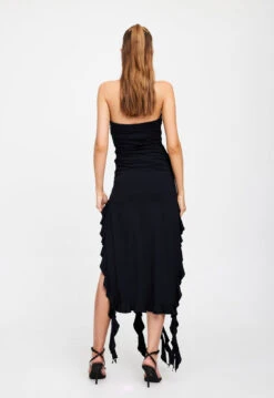 RENDEZVOUS STRAPLESS DRESS - LICORICE -Tops To Bottoms Sales 25 01 23 LIONESS ReShoots Serena RESHOOTS 879
