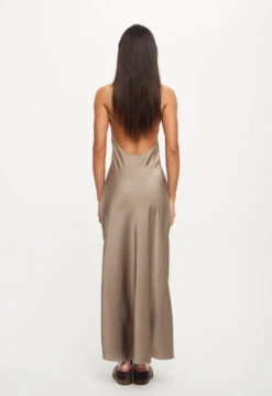 JULIETTE SATIN DRESS - MINERAL -Tops To Bottoms Sales 25 08 23 LIONESS ReShoots RESHOOTS 242
