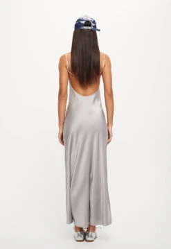 JULIETTE SATIN DRESS - CLOUD -Tops To Bottoms Sales 25 08 23 LIONESS ReShoots RESHOOTS 266