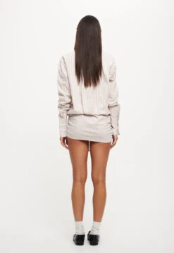 MOSS 90'S DRESS - SAGE STRIPE -Tops To Bottoms Sales 25 08 23 LIONESS ReShoots RESHOOTS 624