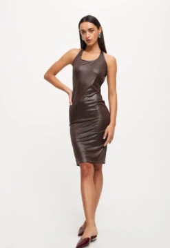 GWYNETH MIDI - CHOCOLATE -Tops To Bottoms Sales 25 08 23 LIONESS ReShoots RESHOOTS 673