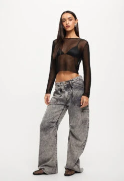 PALISADES LONG SLEEVE TOP - ONYX