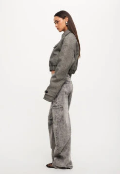 CLAUDE TWEED JACKET - ASH TWEED -Tops To Bottoms Sales 25 08 23 LIONESS ReShoots RESHOOTS 752