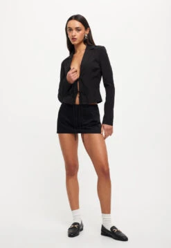 CK TIE TOP - ONYX -Tops To Bottoms Sales 25 08 23 LIONESS ReShoots RESHOOTS 818