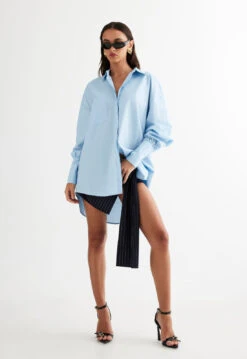 DAD SHIRT - SKY BLUE -Tops To Bottoms Sales 27 03 23 LIONESS ReShoots Roberta RESHOOTS 397