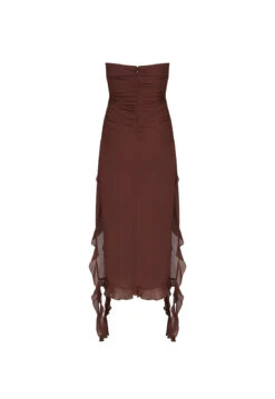 RENDEZVOUS DRESS - CHOCOLATE -Tops To Bottoms Sales 27 04 23 LIONESS ALL STARS GM ALL STARS GHOST MAN 082