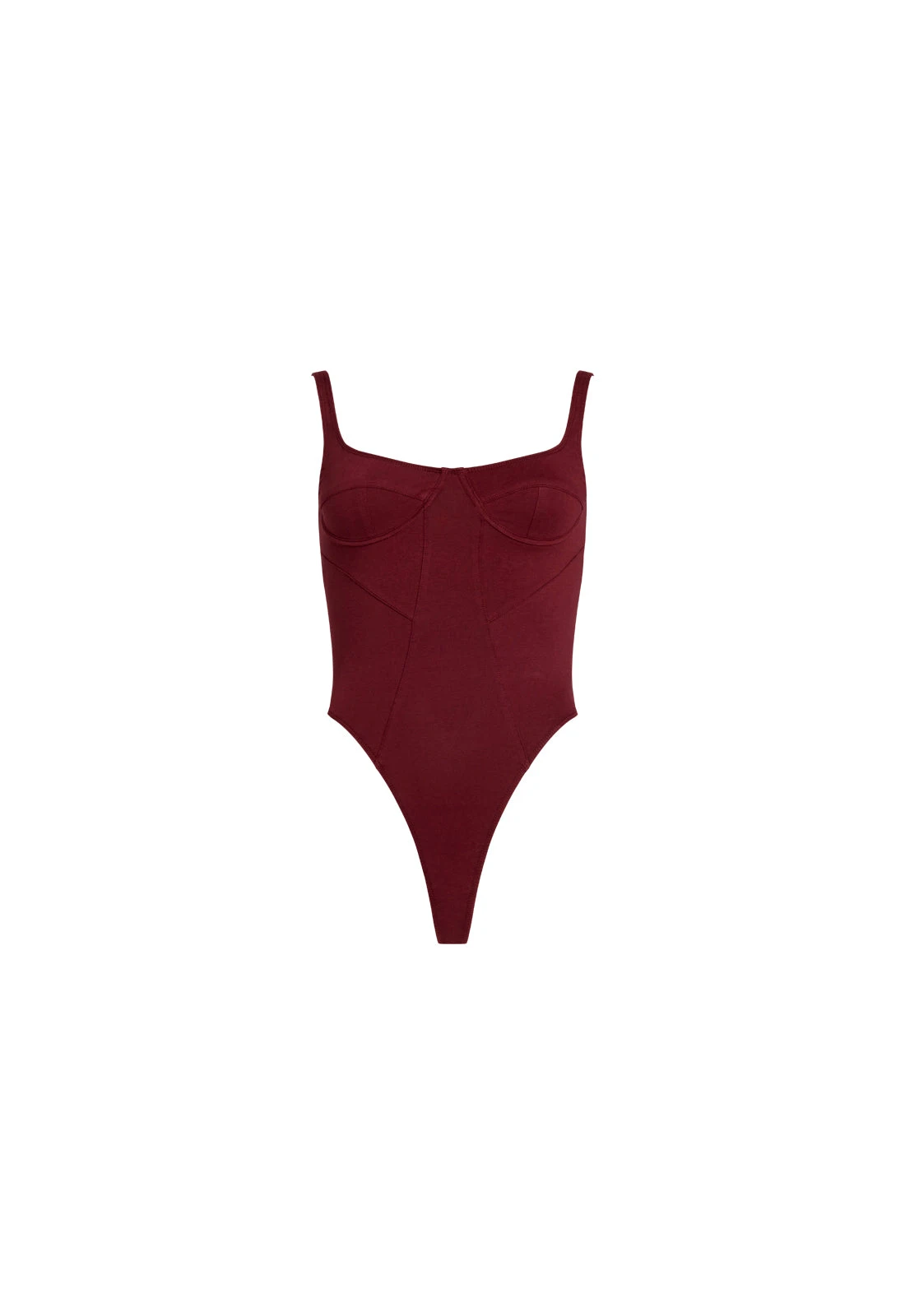 JE TAIME BODYSUIT - BURGUNDY 5 JE TAIME BODYSUIT - BURGUNDY - Image 5