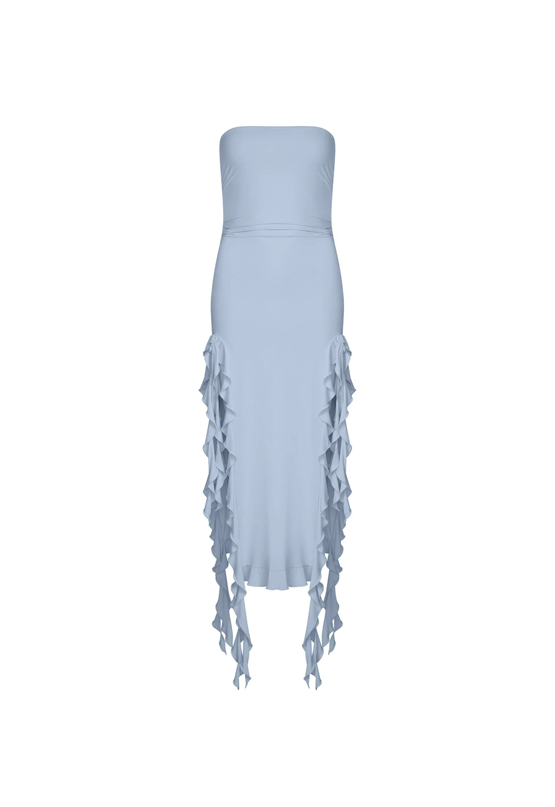 RENDEZVOUS STRAPLESS DRESS - BLUE 6 RENDEZVOUS STRAPLESS DRESS - BLUE - Image 6