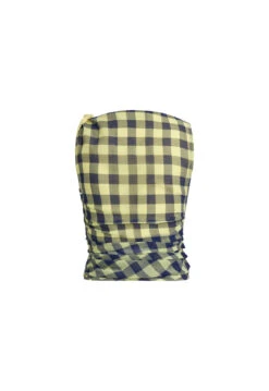 97' CHECK TOP - NAVY CHECK -Tops To Bottoms Sales GhostMannequin Sept 028