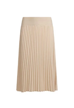 SYDNEY PLEAT SKIRT - OATMEAL -Tops To Bottoms Sales GhostMannequin Sept 116
