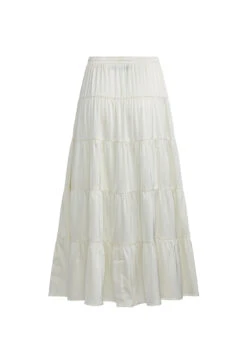 KEIRA TIERED SKIRT - PORCELAIN -Tops To Bottoms Sales GhostMannequin Sept 118