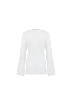 BARELY THERE TIE TOP - PORCELAIN -Tops To Bottoms Sales JUNE GhostMannequin 048