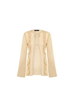 BARELY THERE TIE TOP - SAND -Tops To Bottoms Sales JUNE GhostMannequin 052