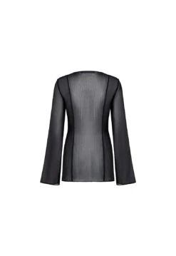 BARELY THERE TIE TOP - ONYX -Tops To Bottoms Sales JUNE GhostMannequin 056